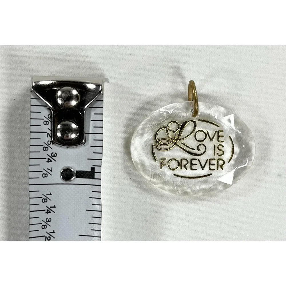 Vintage 1988‎ Hallmark Love Is Forever Miniature Ornament Acrylic Oval QXM5774